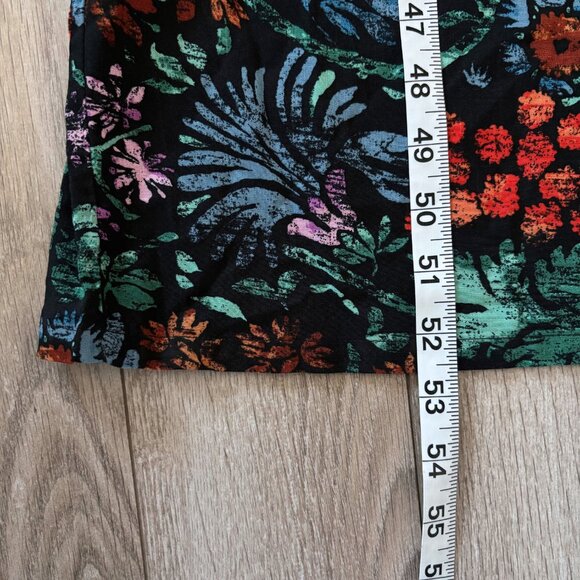 Knox Rose Floral Wide Leg Puff Sleeve Black Jumpsuit with Pockets Size XL - Picture 9 of 15